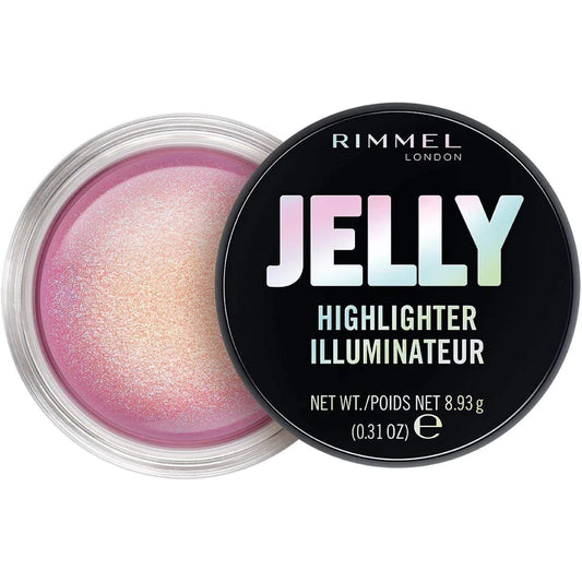 Bounce and shine! Rimmel’s Jelly Highlighters are packed with radiance, iridescent hues and soft glitter particles. Jelly Highlighters deliver dewy, radiant skin and melt seamlessly onto the skin for captivating results. The unique bouncy texture leaves a fresh-feeling finish, so dab up and get glowing!