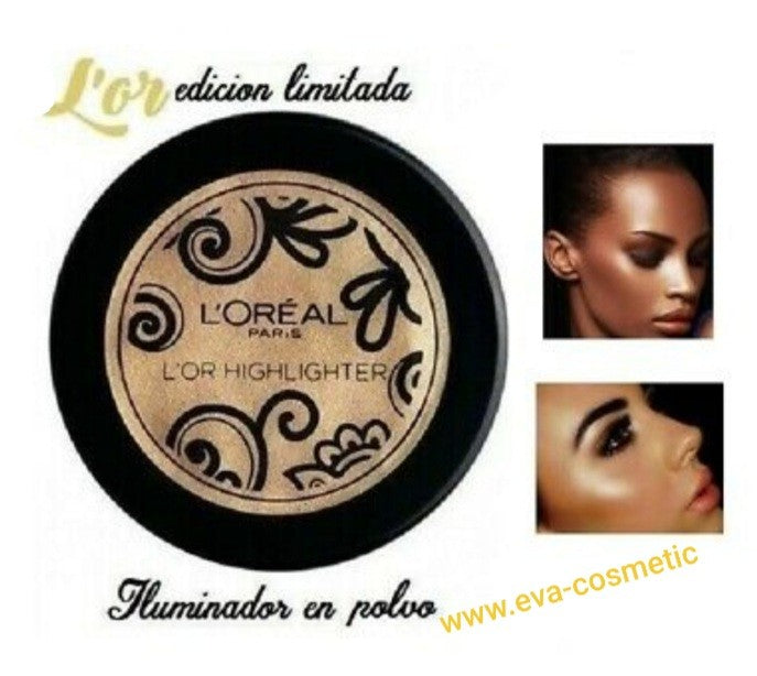 Loreal L’Or Highlighter Powder, achieve a professional finish using the golden powder to build up to your desired finish, adding instant radiance and lift to your complexion