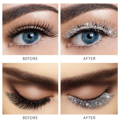 Turn on your lash lights with volume million lashes topcoat. Flecks of glitter are suspended in a translucent gel that's glides on smoothly and loads each lash with volume. Apply following your usual mascara to light up your lashes with a reflective effect for ultimate glitter goals this party season.