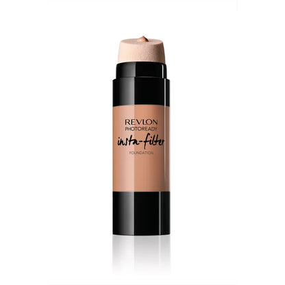 The new Revlon PhotoReady Insta-Filter Foundation mimics the effect of app filters so you have a perfected makeup look anytime, anywhere. The unique built-in blender makes it easy to blend foundation and build coverage. High-Definition Filter technology captures and softens flaws leaving you with the perfect, app-filtered look. Get a fresh-faced, natural, and flawless finish with Revlon PhotoReady Insta-Filter Foundation.