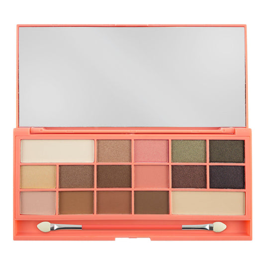 Life can be as peachy as you make it with our new I Heart Chocolate and Peaches Palette. With 16 sweet and juicy shimmer and matte shades this new eyeshadow palette is definitely a necessity for this seasons looks. Delicious and scrumptious nudes to dark's to vary your look complete with a full size mirror and a brush for on the go.