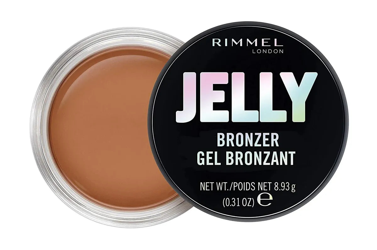 Rimmel jelly bronzers create a natural looking glow to the skin. Jelly bronzer keeps you cool All Day long by flooding the skin with moisture for a dewy, fresh-feeling finish. The jelly based formula leaves skin feeling weightless so skin does not feel heavy or cakey. Layer up bronzer all over face for a sun-kissed finish or contour specific areas on the face for a luminous bronze touch. Available in matte and shimmer.